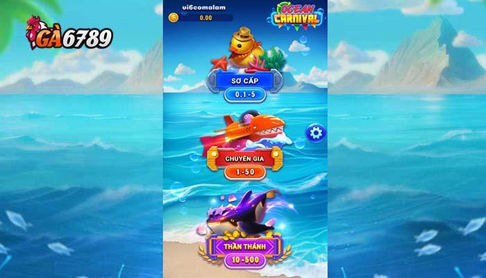 Các phòng chơi trong bắn cá Vũ Hội Đại Dương